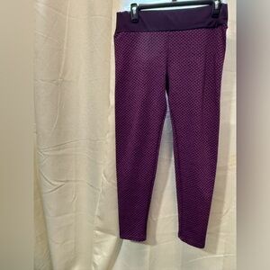 Elegant Plum Textured Leggings